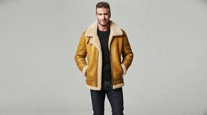 <b>Men</b> Winter Shearling <b>Jacket</b> Warm <b>Fur</b> Collar Long Sleeve Casual Zip <b>Jacket</b> Premium Outerwear Custom Made - Product Image 6