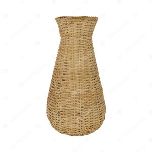 Juego de Jarrones Decorativos de Mimbre Tejido a Mano, Ecológicos, Estilo Art Deco, Redondos, para Mesa, Exhibición Floral - Product Image 4
