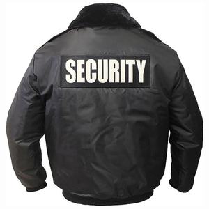 Chaqueta de Invierno para Guardia de Seguridad PRIMEFIELD ENTERPRISES, Chaqueta Bomber Negra de Poliéster con Cuello de Piel, Cierre de Cremallera, Uniforme Unisex - Product Image 2