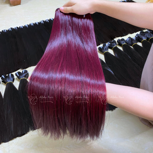 Paquetes de cabello de colores de moda Premium Super suave textura sedosa mejores extensiones de cabello liso de hueso caliente pelucas sin cola virgen cruda - Product Image 5