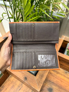 Cartera larga de cuero tallado a mano con patrón occidental para hombre, gran oferta, soporte para efectivo con estilo a la moda, regalo para él - Product Image 6