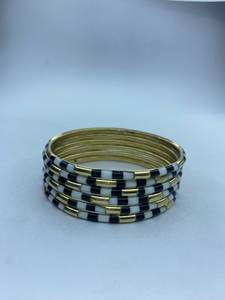 <b>boho</b> resin brass bangles vintage resin brass bangles statement resin brass <b>bracelet</b> geometric resin brass bangles colorful resin - Product Image 4