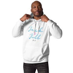 <b>Men</b> <b>White</b> Jack and Jill Dad Graphic Pullover Hoodie Long Sleeve Casual Fleece Hooded <b>Sweatshirt</b> Kangaroo Pocket Wholesale - Product Image 1