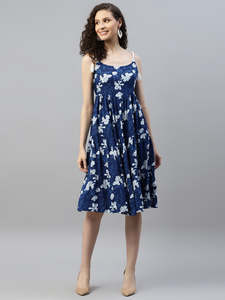 Vestido Midi de Rayón con Estampado Floral para Mujer, Estilo Informal, Festivo, Moderno y Elegante, Vestido Largo de Una Pieza - Product Image 6