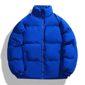 <b>Men's</b> Casual Winter Warm Puffer <b>Jacket</b> <b>Long</b> Sleeve Zipper Closure Hooded Thick Canvas Fabric Stand Outdoor New Puffer <b>Jacket</b> - Product Image 3