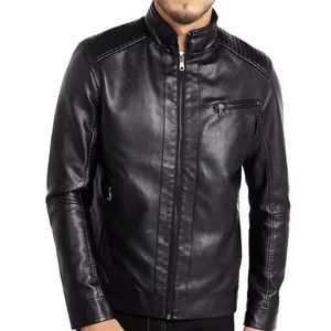 Chaqueta de cuero casual para hombre con cierre de cremallera |   Chaqueta de Cuero Estilo Urbano con Bolsillos |   Chaqueta Transpirable y Cómoda - Product Image 5