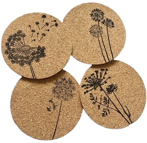 Posavasos Decorativo de Madera con Diseño Floral, Posavasos Redondo Cortado con Láser para Bebidas Frías y Calientes, Decoración del Hogar - Product Image 3