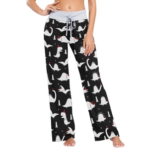 Vente en gros de pantalons de pyjama personnalisés de qualité supérieure OEM pantalons de pyjama pour femmes vêtements de salon décontractés pantalons de nuit - Product Image 1