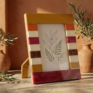 Marco de Fotos de Resina con Incrustaciones de Hueso, Diseño Artístico, Hecho a Mano, Personalizado, para Decoración de Interiores Elegantes - Product Image 2