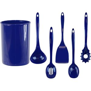 Set di 6 Utensili da Cucina Resistenti al Calore, Senza BPA, con Portautensili, Spatola, Cucchiaio Forato, Mestolo, Set di Utensili da Cucina - Product Image 6