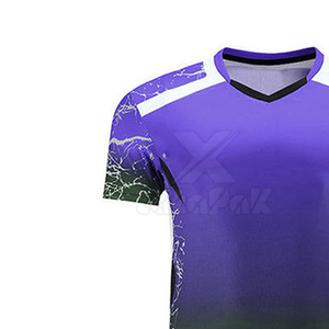 Tenue de tennis professionnelle pour hommes, comprenant un maillot et un short, 100% polyester, respirant et à séchage rapide, pour l'entraînement et la compétition - Product Image 6