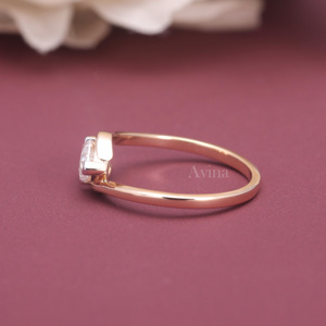 Bague de fiançailles solitaire en diamant de laboratoire taille marquise certifié IGI, or blanc/rose et or jaune 9 carats, pour femme - Product Image 4
