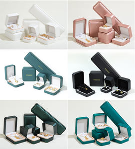 WEIMEI Scatola Porta Gioielli di Lusso in Pelle PU all'Ingrosso, Alta Qualità, Vintage, per Set di Anelli Nuziali, <span class=keywords><strong>Organizzatore</strong></span> Nero per Piccoli Oggetti Quadrati - Product Image 6