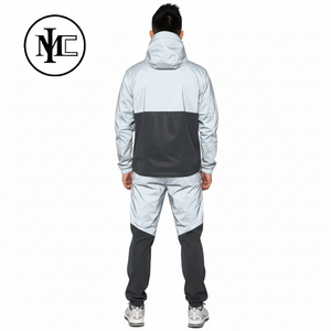 Chándal Deportivo Personalizado con Logotipo, Impermeable, Reflectante 3M, de Invierno, en Poliéster/Algodón Sólido, con Cierre de Cordón, para Hombre, Fabricante OEM - Product Image 3