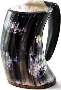 แก้วเขาสัตว์ทำมือจากวัสดุธรรมชาติสำหรับดื่มเบียร์ กาแฟ ดื่มได้โดยตรง แก้วน้ำดีไซน์ไม่ซ้ำใคร ราคาดีที่สุด - Product Image 2