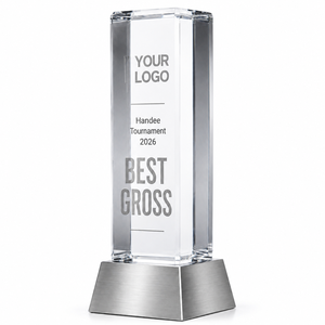 High Quality Golf <b>Trophy</b> Luxury <b>Trophy</b> Premium Crystal Award <b>Trophy</b> Executive Recognition Award Custom Engraved Crystal Metal - Product Image 1