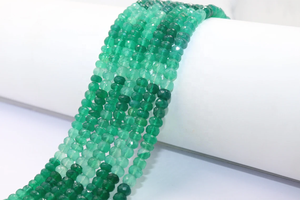 Cuentas facetadas de ónix verde natural de 6.5 mm, 13 pulgadas, peso personalizable para la fabricación de joyas - Product Image 5