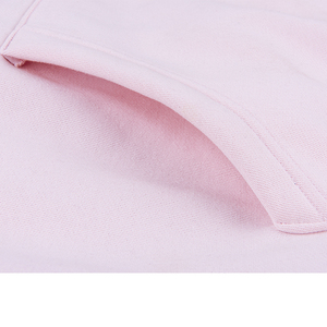 เสื้อฮู้ดสีชมพูแบบยูนิเซ็กซ์ ทรงปกติ ผ้าฟลีซสีพื้น 100% ผ้าฝ้าย สวมใส่สบาย เหมาะสำหรับฤดูใบไม้ร่วง - Product Image 5