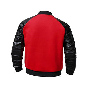 Blouson universitaire court pour homme en mélange laine et polyester, style moderne, coupe ajustée, mode streetwear, manteau d'hiver - Product Image 3