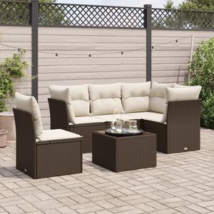 Grand ensemble de canapés de jardin modulaires en rotin PE marron, collection élégante de meubles d'extérieur modulaires - Product Image 1