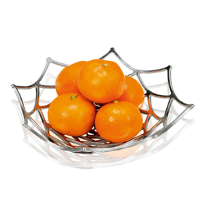 Panier à fruits en métal finition argentée, panier à légumes de taille moyenne pour la maison, la cuisine, la table, organisateur de rangement en provenance d'Inde - Product Image 6
