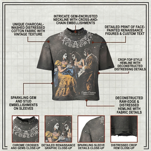 เสื้อยืดผู้ชายพรีเมียมคุณภาพสูง ประดับด้วยคริสตัล ทรงโอเวอร์ไซส์ ไหล่ตก ผลิตจากผ้าฝ้าย 100% เป็นมิตรต่อสิ่งแวดล้อม - Product Image 3
