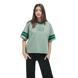 เสื้อยืดโอเวอร์ไซส์ ยูนิเซ็กซ์ ผ้าฝ้าย 100% ขายส่ง เสื้อเปล่าสำหรับสกรีนลาย เสื้อยืดพิมพ์ลายเรียบสำหรับผู้หญิง น้ำหนัก 250 กรัม - Product Image 1
