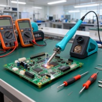 Station de soudage numérique à affichage de température HJ305 21V avec batterie au lithium et embout à aiguille pour réparation électronique – Garantie 6 mois