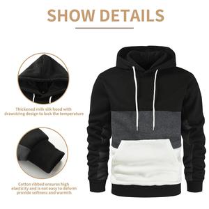 Sudadera con Capucha para Hombre, Informal, de Invierno, con Forro Polar, 100% Algodón, Ecológica, de Secado Rápido, Transpirable, Estilo Urbano, Talla Grande - Product Image 1