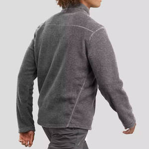 Pull zippé chaud pour homme en tissu tricoté doux avec fermeture éclair intégrale pour superposition décontractée en hiver - Product Image 3