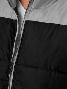 Gilet matelassé sans manches pour homme, personnalisé OEM, avec capuche et col montant, 100 % polyester, veste d'hiver pour homme avec OEM ODM - Product Image 5