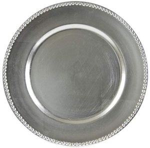Plato de presentación plateado de 13 pulgadas con diseño floral, para restaurantes, vajilla, plato decorativo para servir, precio económico en oferta. - Product Image 5