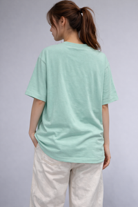 Camiseta Casual de Cuello Redondo para Mujer, Transpirable, de Jersey, Lisa, con Serigrafía, de Alta Calidad, de Algodón, de Manga Corta, Ecológica y de Secado Rápido - Product Image 6