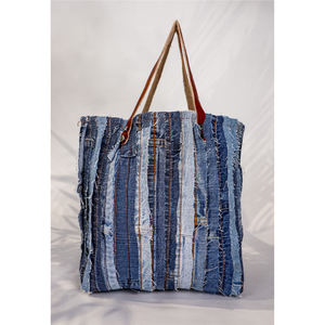 Factory Direct OEM Washed Distressed Denim Shoulder <b>Bag</b> Women Handbag Custom Logo ODM - Product Image 1