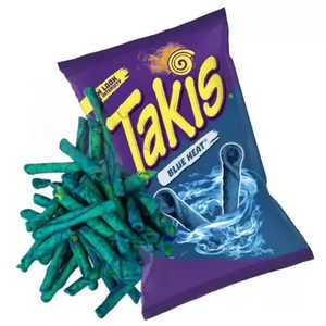 Nuevas Takis Blue Heat de Alta Calidad, Chips de Tortilla Enrollados Picantes, Bocadillos Crujientes con Sabor a Chile y Limón, Venta al por Mayor, Golosinas para Fiestas, 92.3g - Product Image 1