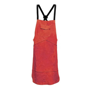 Premium Quality Cowhide Split Leather Sleeveless <b>Apron</b> Durable Industrial Body Protection Fire Resistance Spark Heat Features - Product Image 3