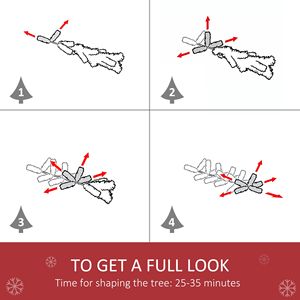 Sapin de Noël artificiel de 1,80 m non éclairé, effet neige, avec branches réalistes, 61 cônes de pin et 800 pointes - Product Image 5
