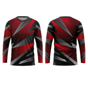 Maillot de sport personnalisé pour homme, durable, imprimé par sublimation, respirant, manches longues, 100% polyester, séchage rapide, service OEM, prix raisonnable - Product Image 1