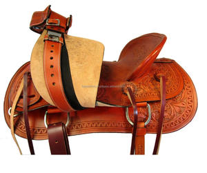 Alta calidad cuero barril Racing Saddle Trail Pleasure Saddle Roping Ranch Saddle para venta al por mayor - Product Image 5