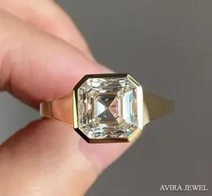 Anillo de Compromiso y Boda con Diamante Moissanite Certificado de 1 Quilate, Plata 925, Sin Níquel, Sin Plomo, Estilo Clásico, Joyería para Mujer, Venta al Por Mayor - Product Image 3