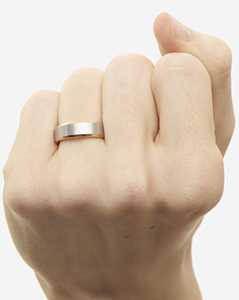 6mm Wedding Band 14k 18k Solid Gold Unique Solitaire Stackable Minimalist Luxury Everyday Statement <b>Rings</b> Gift For <b>Men</b> Wholesale - Product Image 2