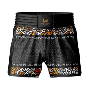 Pantalones Cortos de Boxeo y Muay Thai Unisex, Personalizados, de Cintura Alta, Ligeros, Transpirables, 100% Poliéster, con Diseño Serigrafiado - Product Image 4