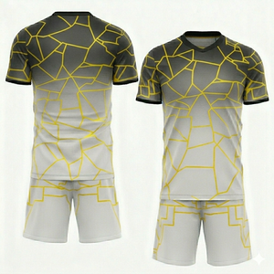 Conjunto de Uniforme de Fútbol Sublimado con Logotipo Personalizado, Uniformes de Entrenamiento de Secado Rápido, Equipación de Club, Estilo Retro, Corte 100% Automatizado - Product Image 4