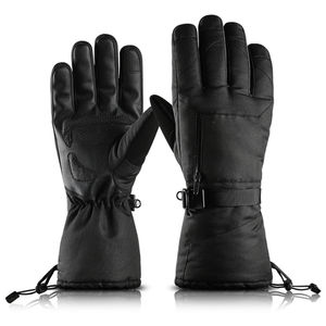 Guantes de esquí térmicos de invierno para carreras de nieve al aire libre, guantes de esquí de cuero a prueba de viento, guantes de esquí de Snowboard de alta calidad con logotipo personalizado - Product Image 3