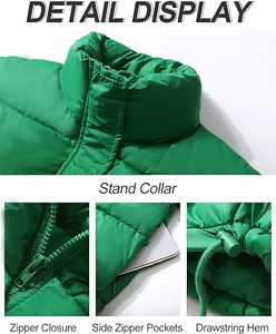 Blouson matelassé oversize pour femme, esthétique confortable, vêtement d'extérieur d'hiver tendance, blouson matelassé rose métallisé pour femme, mignon et glamour pour l'hiver - Product Image 4