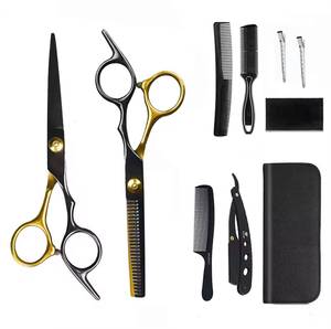 Ensemble de ciseaux de coiffure professionnels Morje Surgical, acier inoxydable tranchant, 28 dents, légers, pour droitiers - Product Image 2