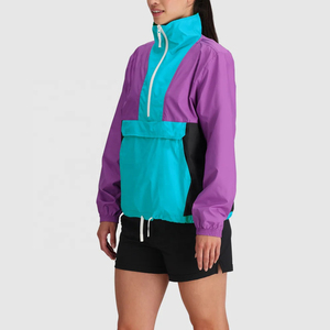 Chaqueta de Mujer con Capucha y Bloques de Color, Estilo Racer, Manga Larga, Cierre de Cremallera, Resistente al Viento, Acolchada, Ligera, Transpirable, de Algodón Estampado - Product Image 3