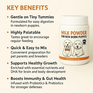 Poudre de lait de chèvre entier personnalisée en gros, substitut de lait pour chiots, supplément pour chiens et chats, sevrage, haute teneur en protéines, sans céréales, croissance biologique - Product Image 3