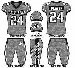 Ensemble deux pièces sur mesure pour adultes, vêtements d'entraînement, fabricant en gros, faible MOQ et prix, uniforme de football américain couleur claire - Product Image 1