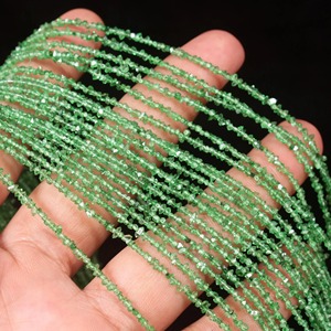 Perles de pierres précieuses Herkimer de qualité AAA, couleur verte, perles de quartz brut non taillées, perles Herkimer pour colliers et bijoux - Product Image 3